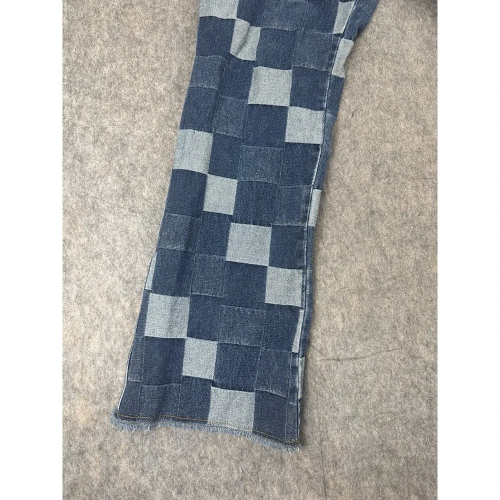 Track Women's Window Patch Jeans, Size 13/14, Blue Denim,‎ Flared